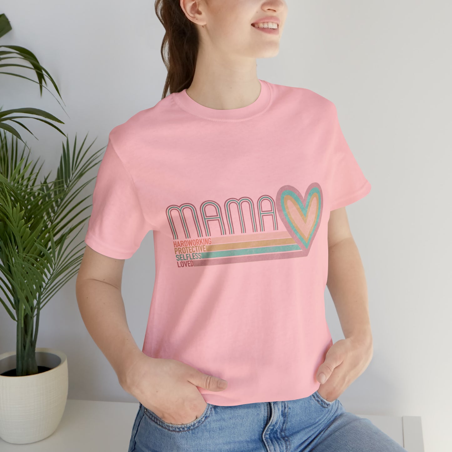 Mama Love Cotton Blend Unisex Jersey Short Sleeve Tee Love Shirt