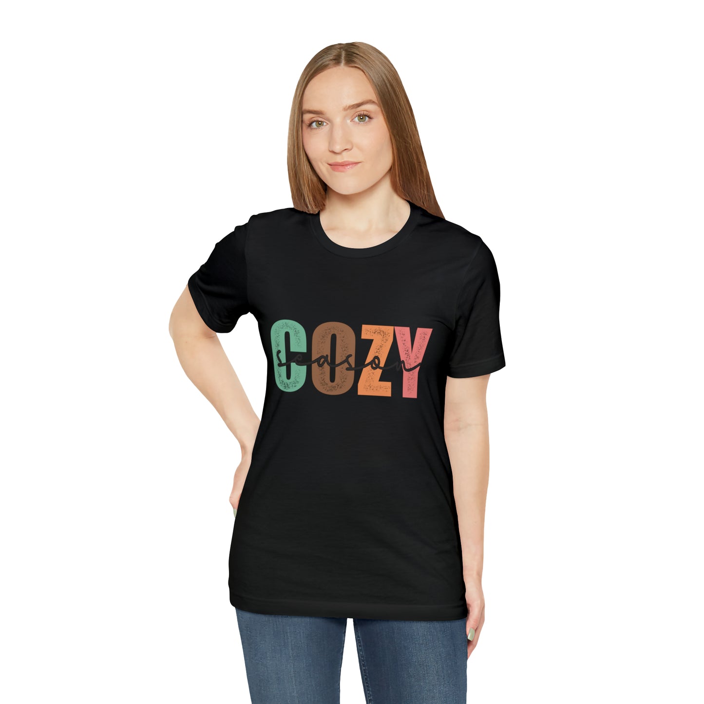 Cozy Season Cotton Blend Unisex Jersey Short Sleeve Tee Season Shirt Cozy Tshirt