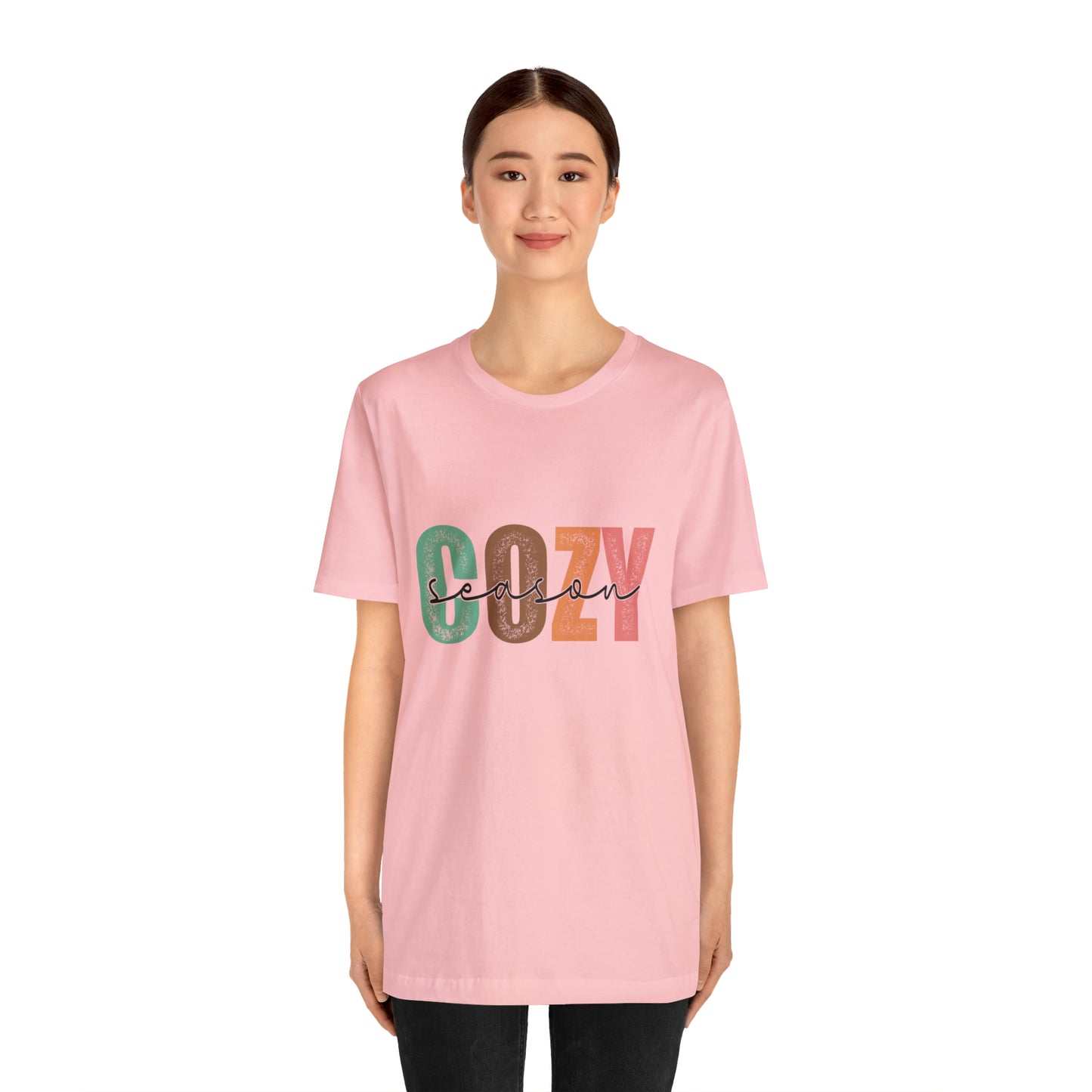 Cozy Season Cotton Blend Unisex Jersey Short Sleeve Tee Season Shirt Cozy Tshirt
