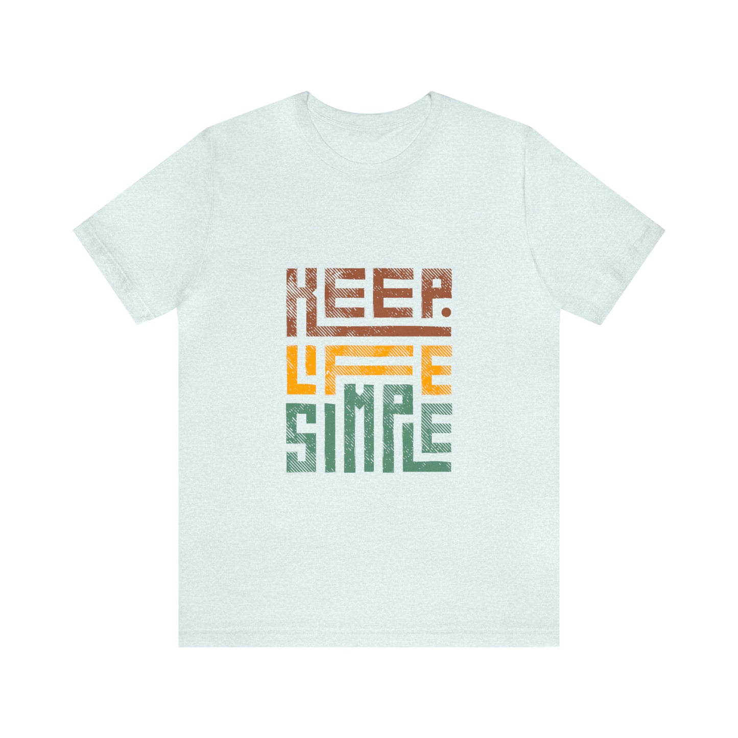 Keep Simple Cotton Blend Unisex Jersey Short Sleeve Tee Simple Shirt Gift