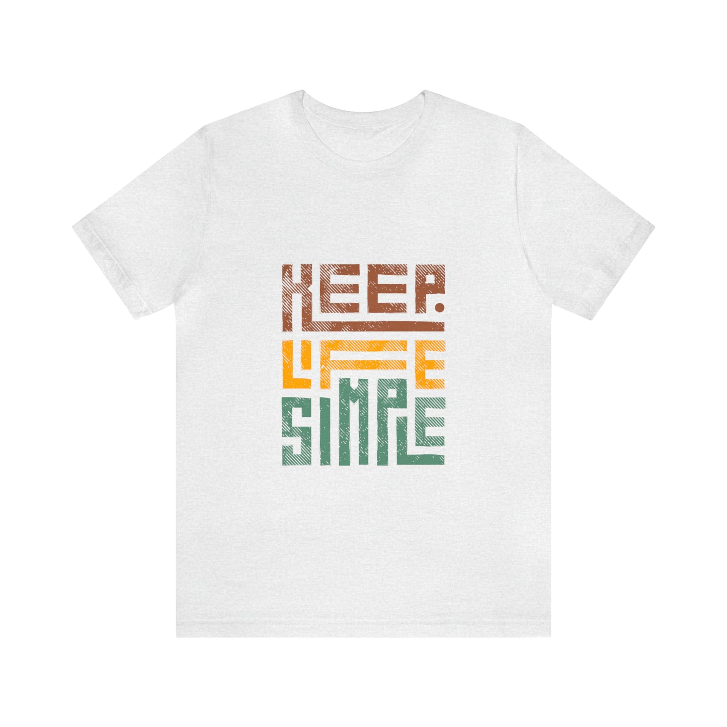 Keep Simple Cotton Blend Unisex Jersey Short Sleeve Tee Simple Shirt Gift