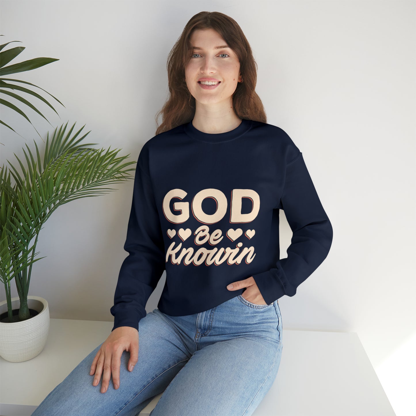 God be knowin cotton Unisex Heavy Blend God knowin Crewneck Sweatshirt