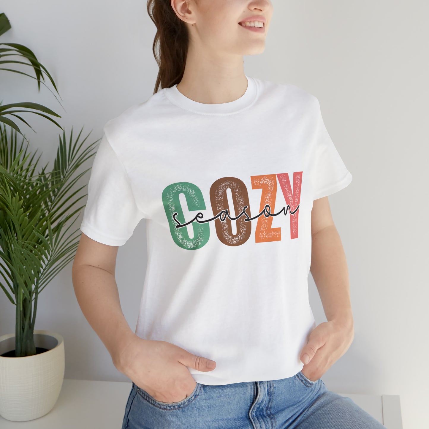 Cozy Season Cotton Blend Unisex Jersey Short Sleeve Tee Season Shirt Cozy Tshirt