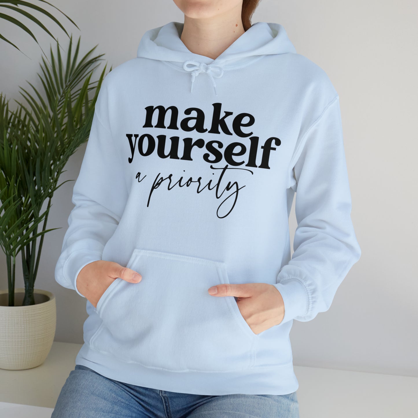 Make yourself a priority Motivated  Unisex Heavy Blend Inspired Hooded Sweatshirt