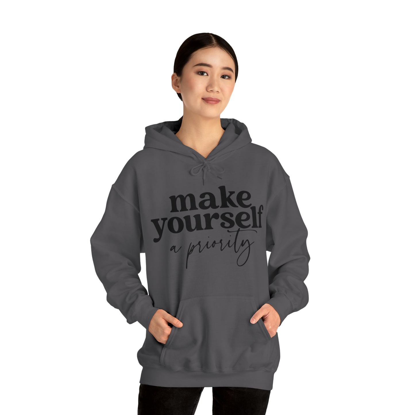 Make yourself a priority Motivated  Unisex Heavy Blend Inspired Hooded Sweatshirt