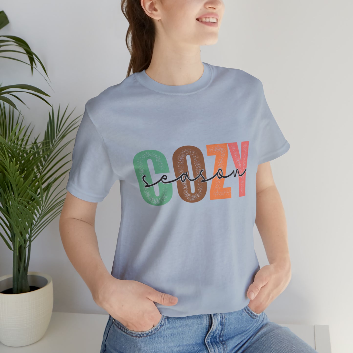 Cozy Season Cotton Blend Unisex Jersey Short Sleeve Tee Season Shirt Cozy Tshirt