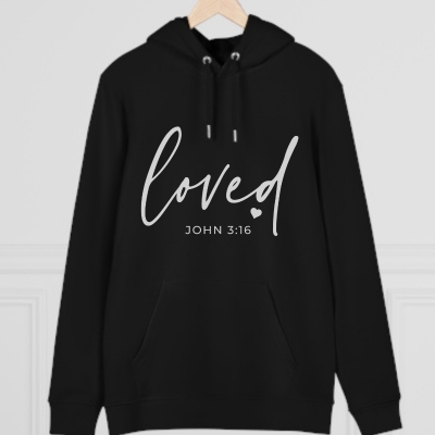 Loved Cotton Blend Unisex Heavy Blend Happiness Hooded Sweatshirt