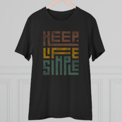 Keep Simple Cotton Blend Unisex Jersey Short Sleeve Tee Simple Shirt Gift