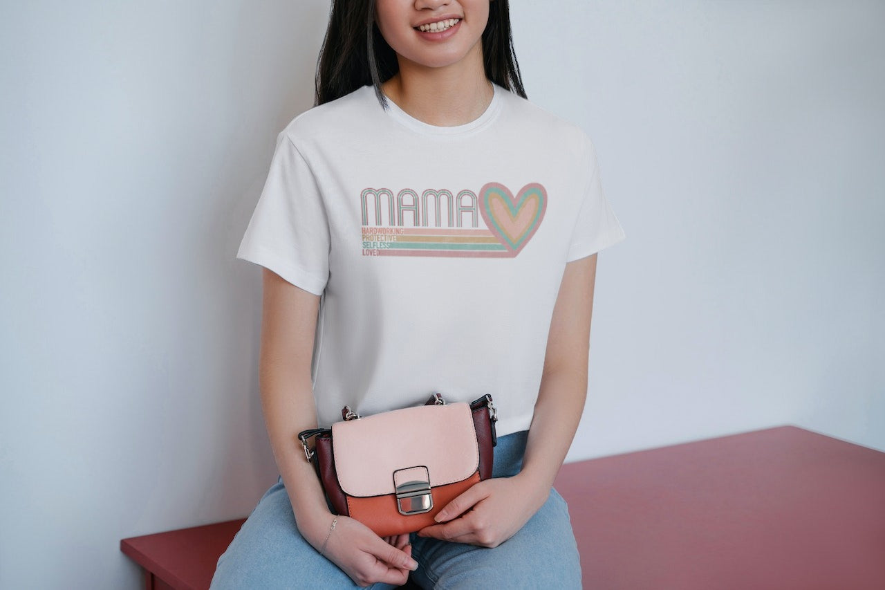 Mama Love Cotton Blend Unisex Jersey Short Sleeve Tee Love Shirt